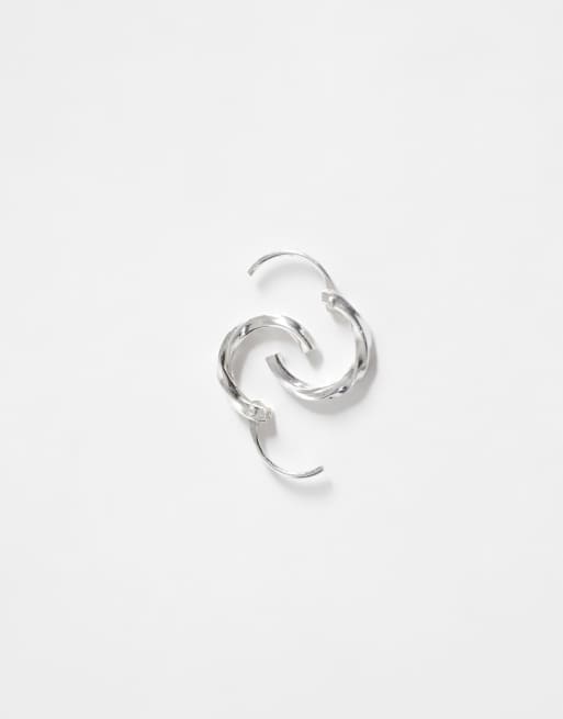 Kingsley Ryan - Créoles 10 mm torsadées - Argent massif, 4 de 4