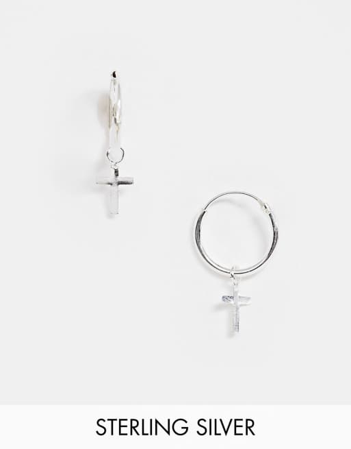 Kingsley Ryan - Créoles 12 mm à pendentif circulaire - Argent massif