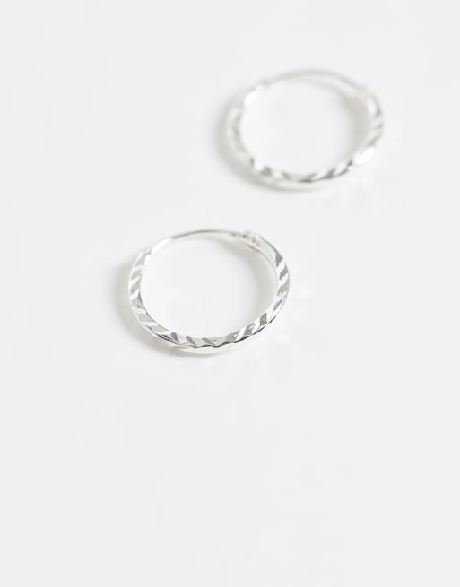 Kingsley Ryan - Créoles 12 mm en argent massif ornées de strass, 4 de 4