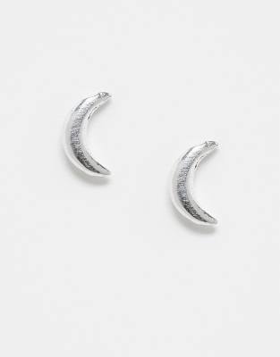 Kingsley Ryan Kingsley Ryan crescent moon stud earrings in sterling silver