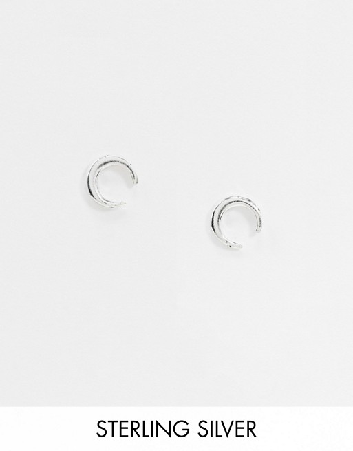 Kingsley Ryan cresent moon stud earrings in sterling silver