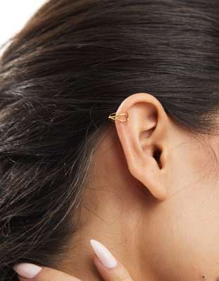 Kingsley Ryan Kingsley Ryan crossover ear cuff in gold plated