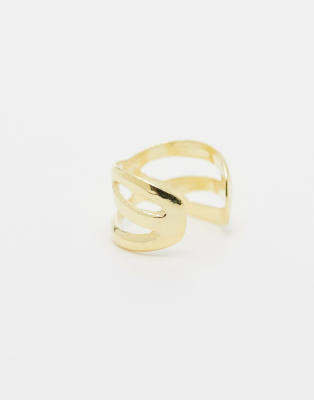 Kingsley Ryan Crossover Ear Cuff In Silver