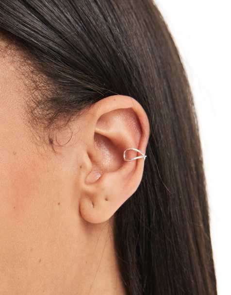 Kingsley Ryan crossover ear cuff in sterling silver - view 1