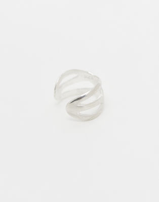 Kingsley Ryan Crossover Ear Cuff In Silver