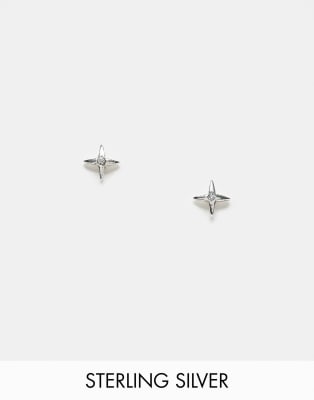 Kingsley Ryan Kingsley Ryan crystal star stud earrings in sterling silver