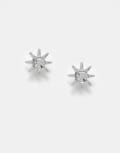[Kingsley Ryan] Kingsley Ryan crystal starburst stud earrings in sterling silver No Size Pearl