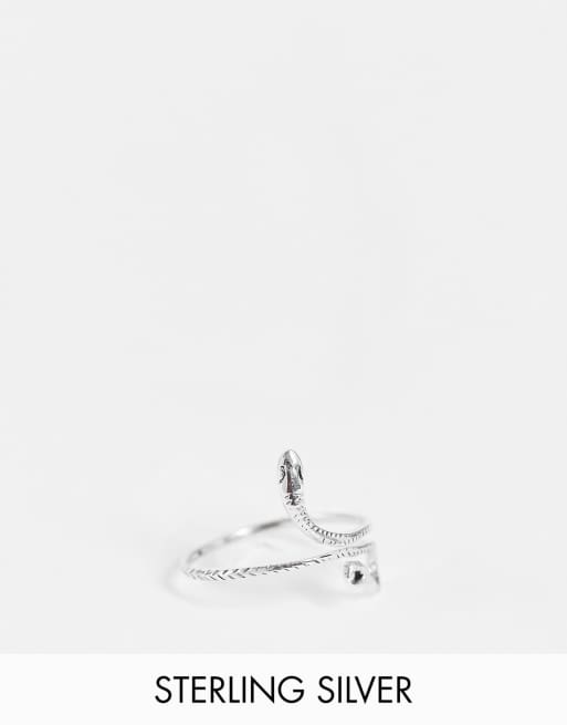 Kingsley Ryan Curve - Anello in argento sterling a forma di serpente