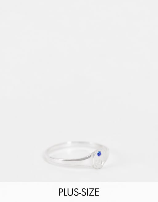 Kingsley Ryan Curve - Anello in argento sterling con cristallo in peridoto per i nati nel mese di settembre