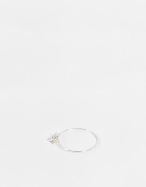 Kingsley Ryan Curve - Anello in argento sterling con tre cristalli a petalo, 3 di 4