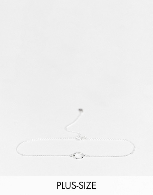 Kingsley Ryan Curve bracelet with circle charm in sterling silver