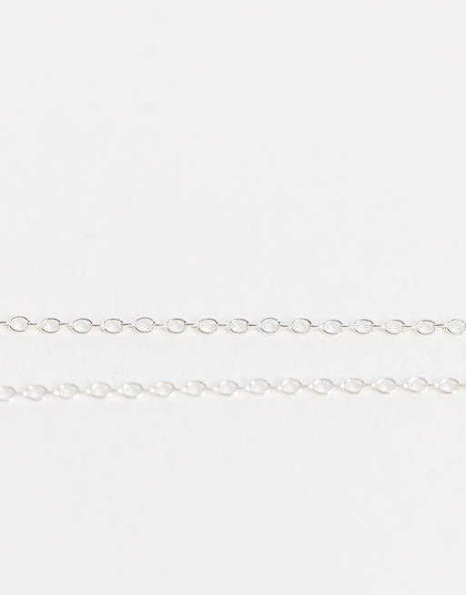 Kingsley Ryan Curve – Choker-Halskette aus Sterlingsilber mit Kreuzanhänger, 3 von 4