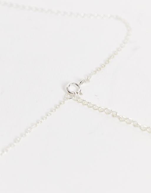 Kingsley Ryan Curve – Choker-Halskette aus Sterlingsilber mit Kreuzanhänger, 4 von 4