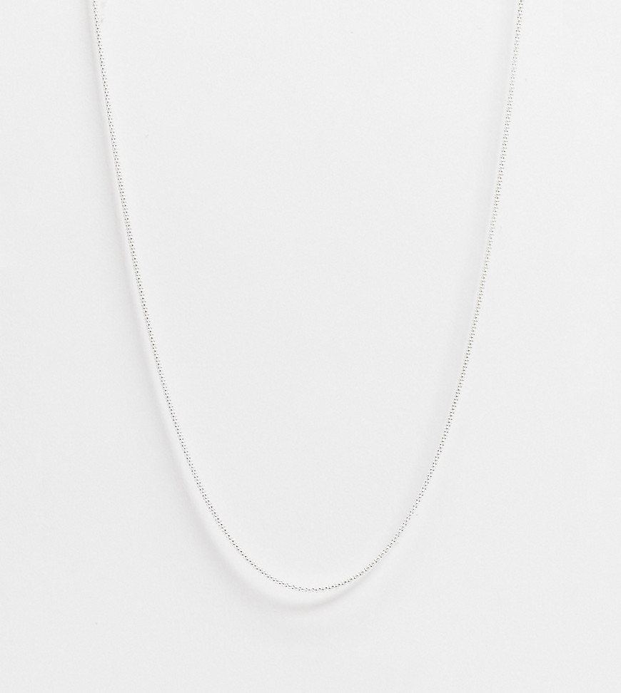 Kingsley Ryan Curve curved tube chain necklace in sterling silver