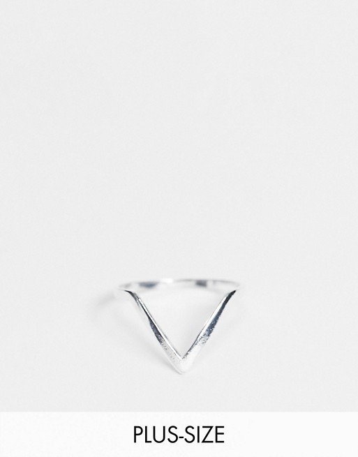 Kingsley Ryan Curve Exclusive sterling silver shaped ring