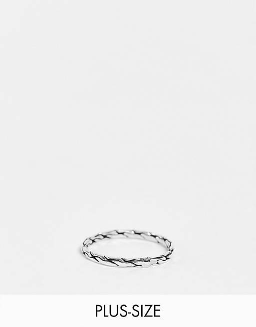 Netto punt Doordeweekse dagen Kingsley Ryan - Curve - Gedraaide ring van sterling zilver | ASOS