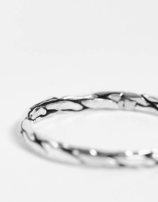 Netto punt Doordeweekse dagen Kingsley Ryan - Curve - Gedraaide ring van sterling zilver | ASOS