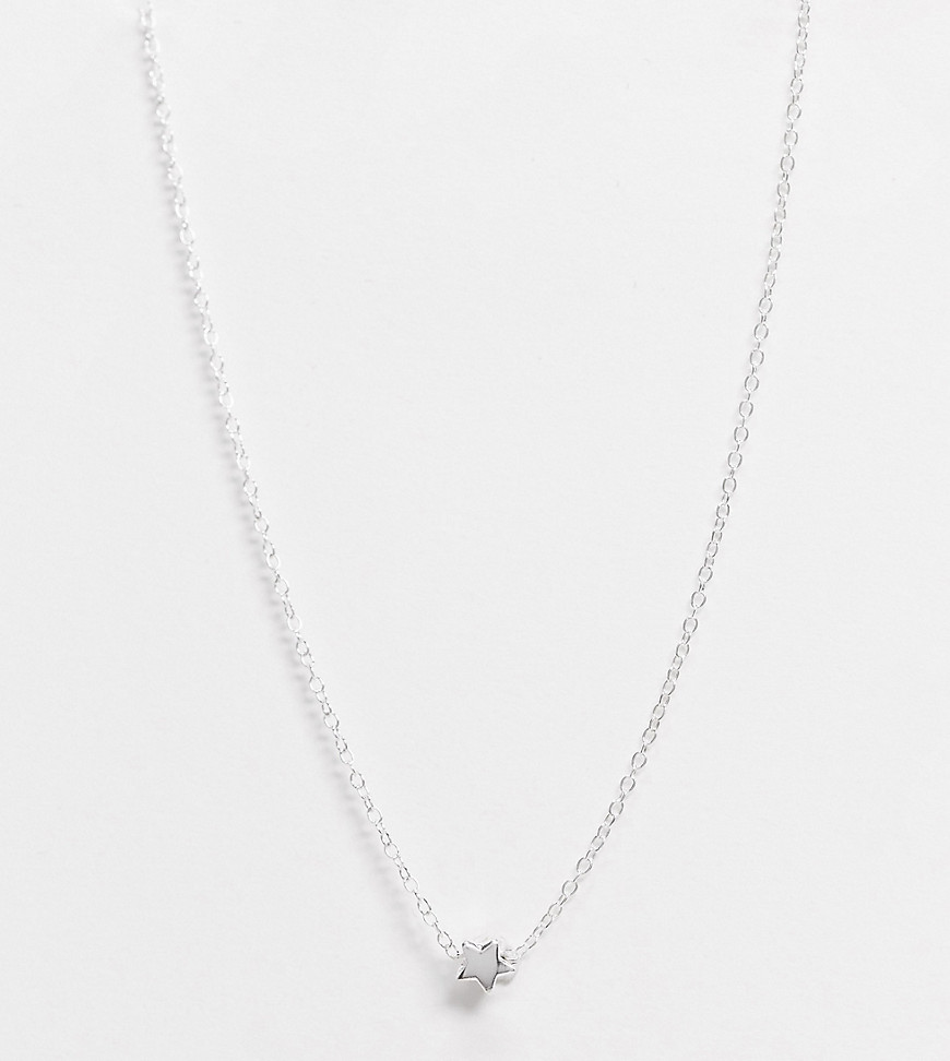 Kingsley Ryan Curve sterling silver necklace with star pendant