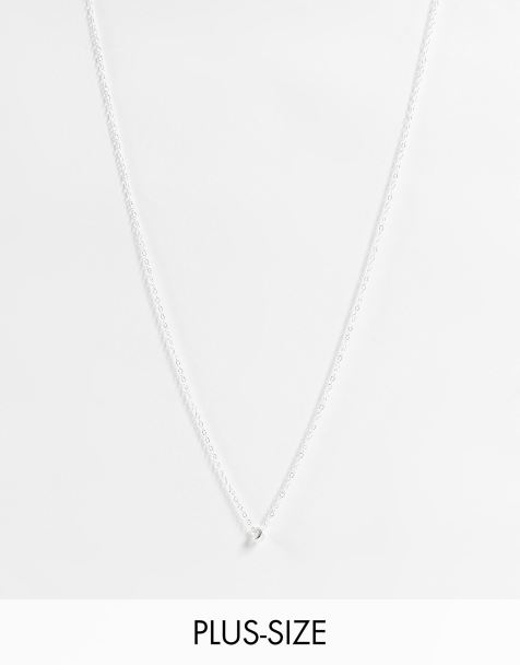 Kingsley Ryan Curve sterling silver necklace with threadthrough moon charm - view 1