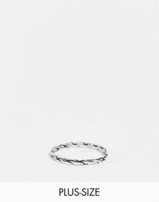Kingsley Ryan Curve sterling silver plaited ring