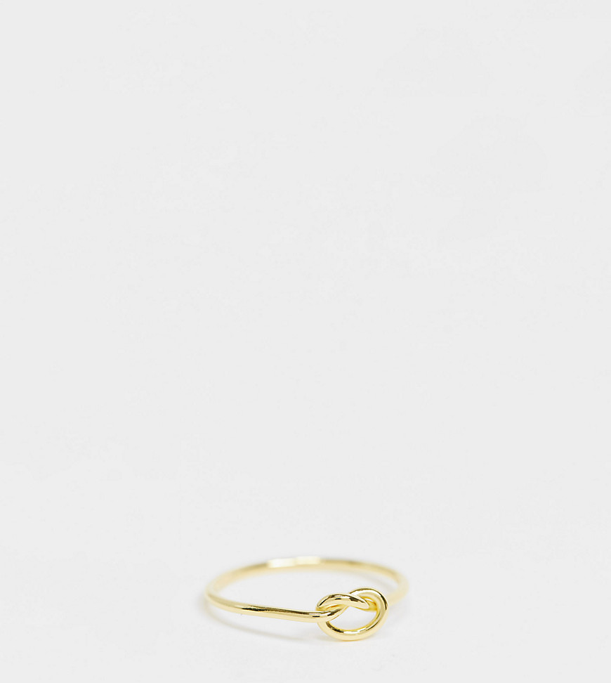 Kingsley Ryan Curve – Vergoldeter Ring aus Sterlingsilber mit Knotendesign