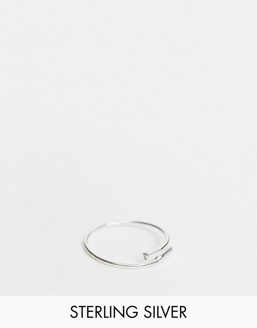 Kingsley Ryan curved ring in sterling silver