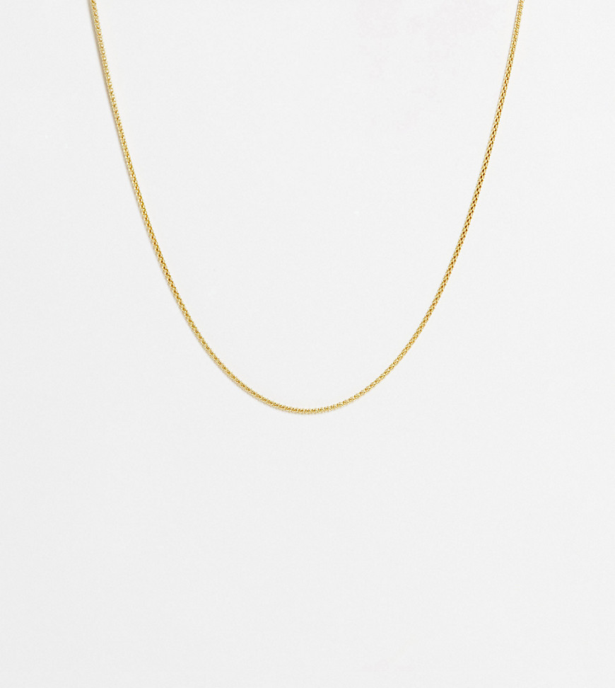 Kingsley Ryan Curved Tube Chain Necklace In Sterling Silver Gold Plate