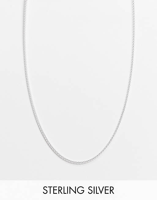 Kingsley Ryan curved tube chain necklace in sterling silver