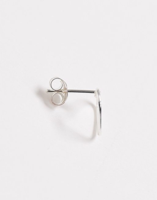 Kingsley Ryan cut out heart stud earrings in sterling silver, 4 of 4