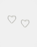 [Kingsley Ryan] Kingsley Ryan cut out heart stud earrings in sterling silver No Size Silver