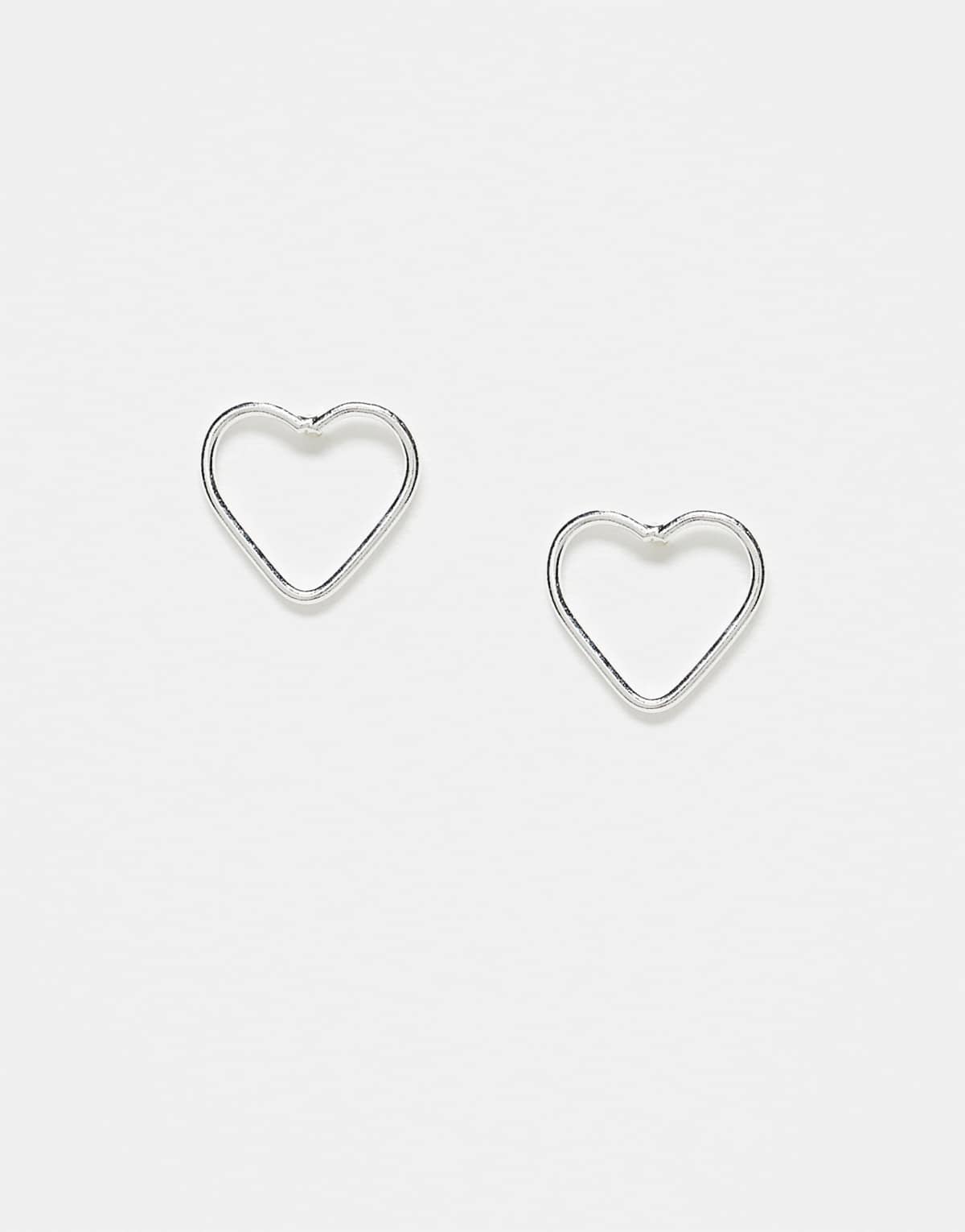 Kingsley Ryan cutout heart stud earrings in sterling silver