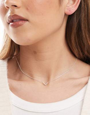 Kingsley Ryan Kingsley Ryan CZ V necklace in sterling silver