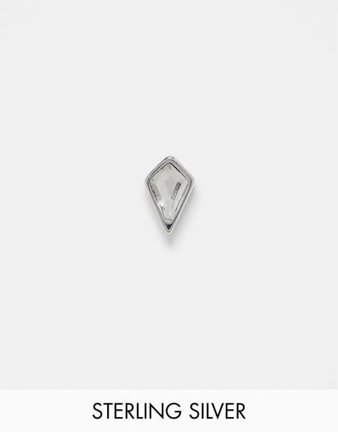 Kingsley Ryan diamante crystal diamond labret in sterling silver - view 1
