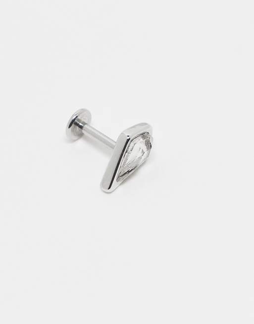 Kingsley Ryan diamante crystal diamond labret in sterling silver, 3 of 3