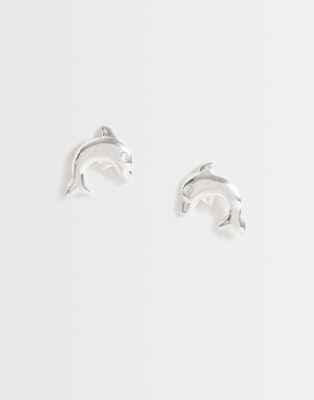 Kingsley Ryan Dolphin Stud Earrings In Pattern