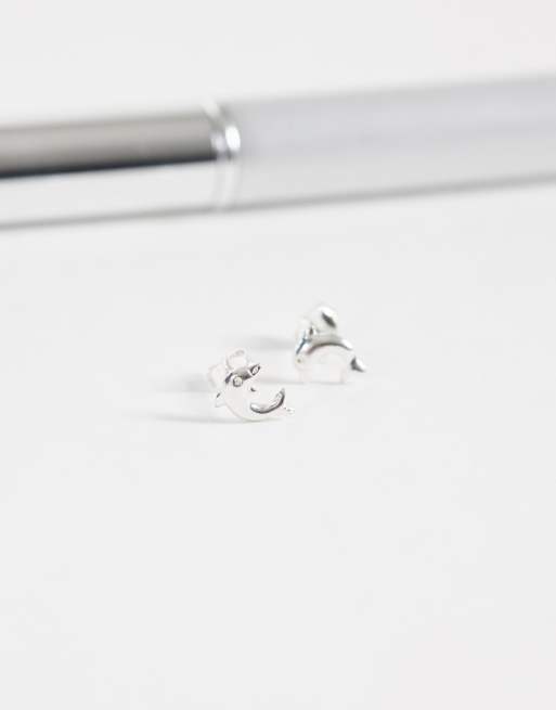Kingsley Ryan dolphin studs in sterling silver, 2 of 4