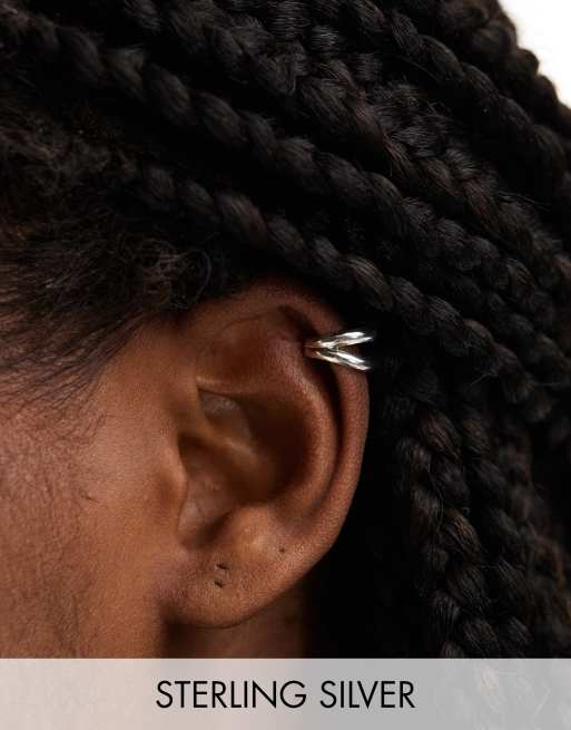Kingsley Ryan – Doppelreihiger Ear Cuff aus Sterlingsilber