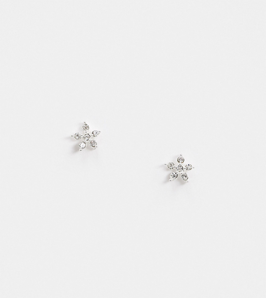 Kingsley Ryan - Echt zilveren oorbellen met kristallen bloemknopjes