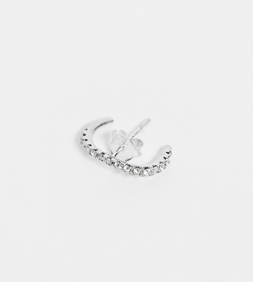 Kingsley Ryan Exclusive single ear piercing cuff in sterling silver with crystals
