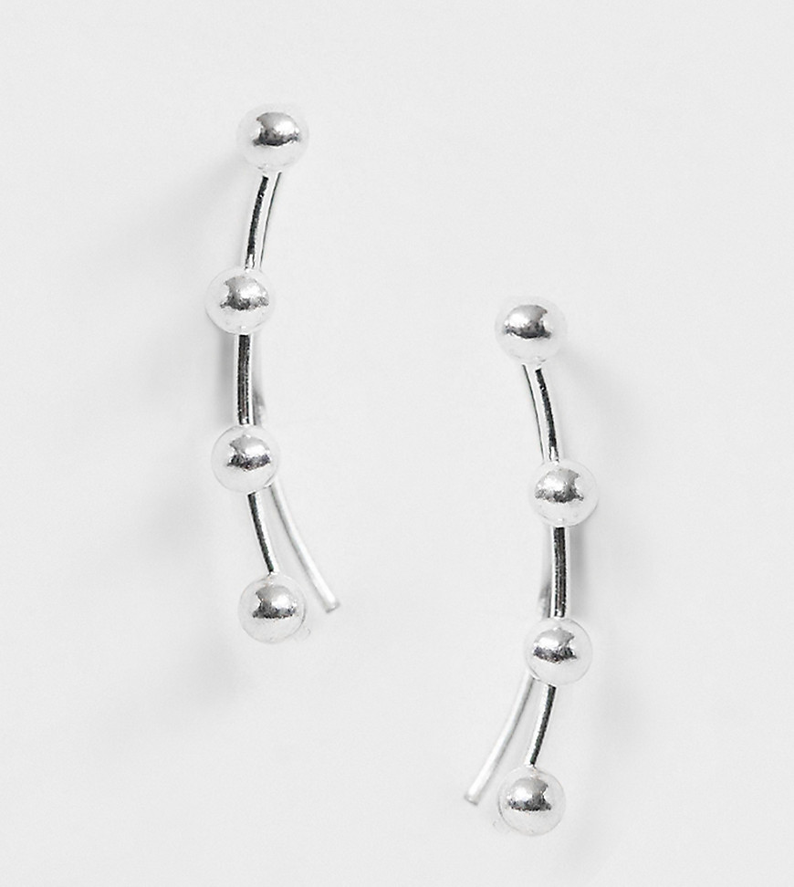 Kingsley Ryan Exclusive sterling silver ball detail ear climber