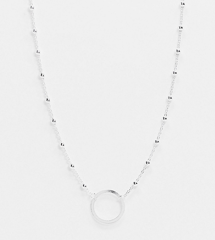Kingsley Ryan Exclusive sterling silver choker necklace with circle pendant