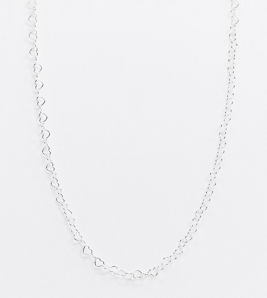 Kingsley Ryan – Exklusivt choker-halsband i äkta silver med sammanlänkande hjärtan