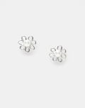 [Kingsley Ryan] Kingsley Ryan flower stud earrings with pearl detail in sterling silver No Size Pearl
