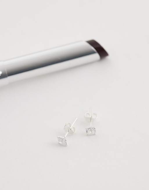 Kingsley Ryan – Fyrkantiga stiftörhängen i sterlingsilver, 4mm, 2 av 4