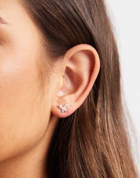 Kingsley Ryan gem set butterfly stud earrings - view 1