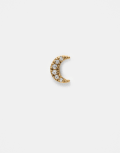 [Kingsley Ryan] Kingsley Ryan gem set gold plated crescent moon labret earring piercing No Size Clear
