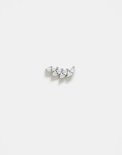 Kingsley Ryan gem set petals labret piercing - view 1