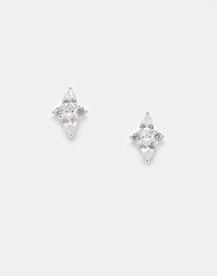 Kingsley Ryan Kingsley Ryan gem set star stud earrings in sterling silver