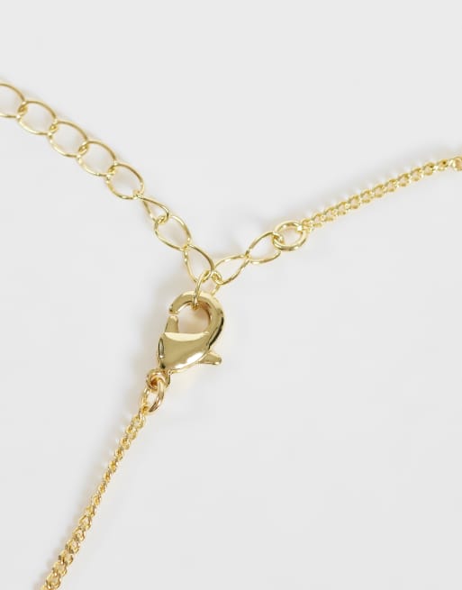Kingsley Ryan gemet clover necklace in 14ct gold plated, 3 of 4