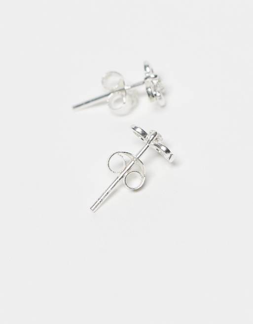 Kingsley Ryan gemset bow stud earrings in sterling silver, 3 of 3